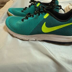 Nike Turquoise and Lime Athletic Shoes